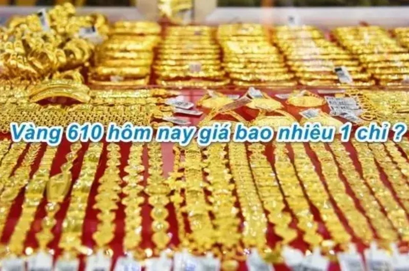 Vàng 610 có hàm lượng vàng nguyên chất khoảng 61%, thường được dùng để chế tác trang sức.